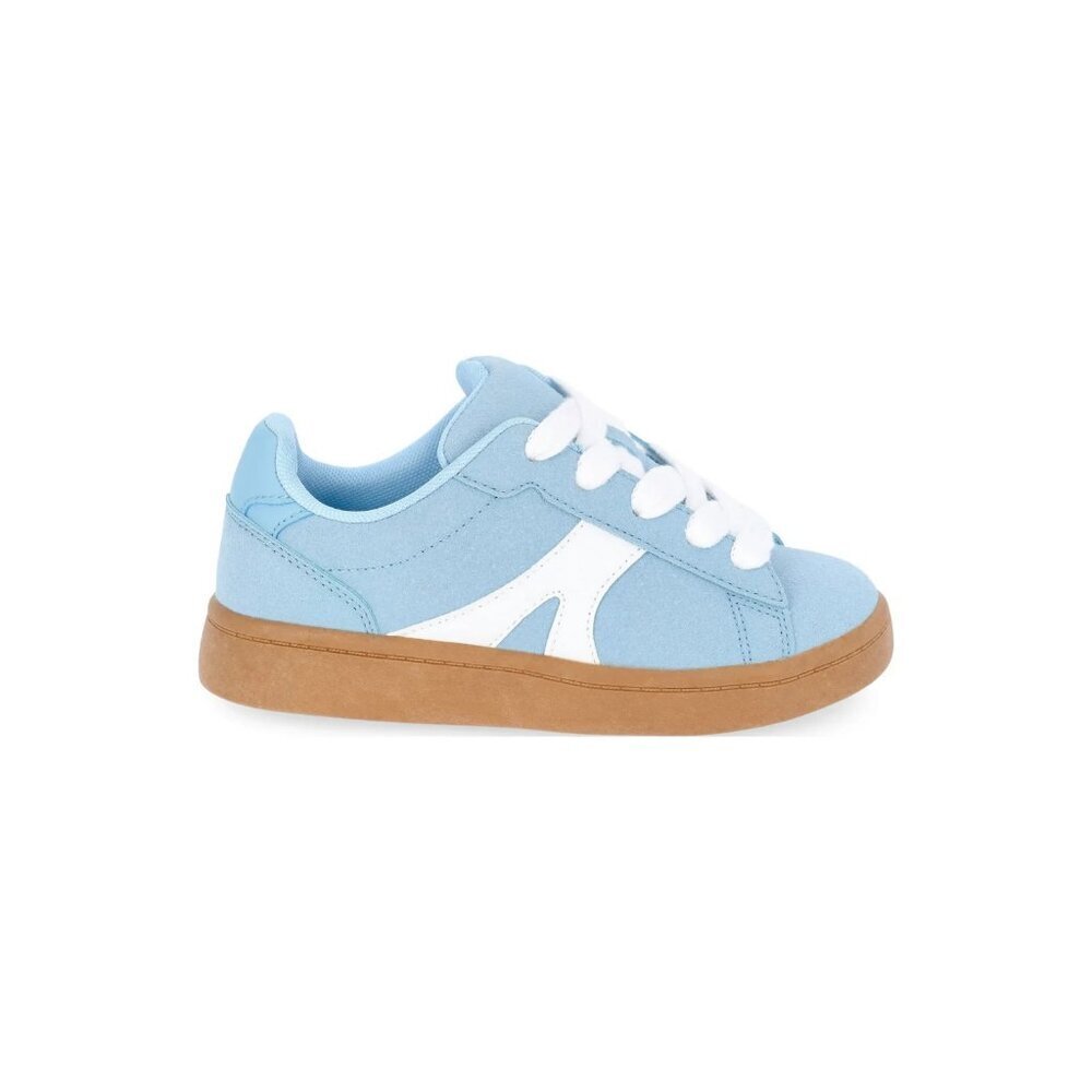 Wonder Nation Little and Big Kids Chunky Skate Sneakers, Size 2, Lace Up, Blue - Picture 2 of 5